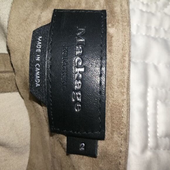 MACKAGE Oyster Navi-y m Lambskin Leather Stretchy Leggings Pants Size 2 NWT - Picture 13 of 16